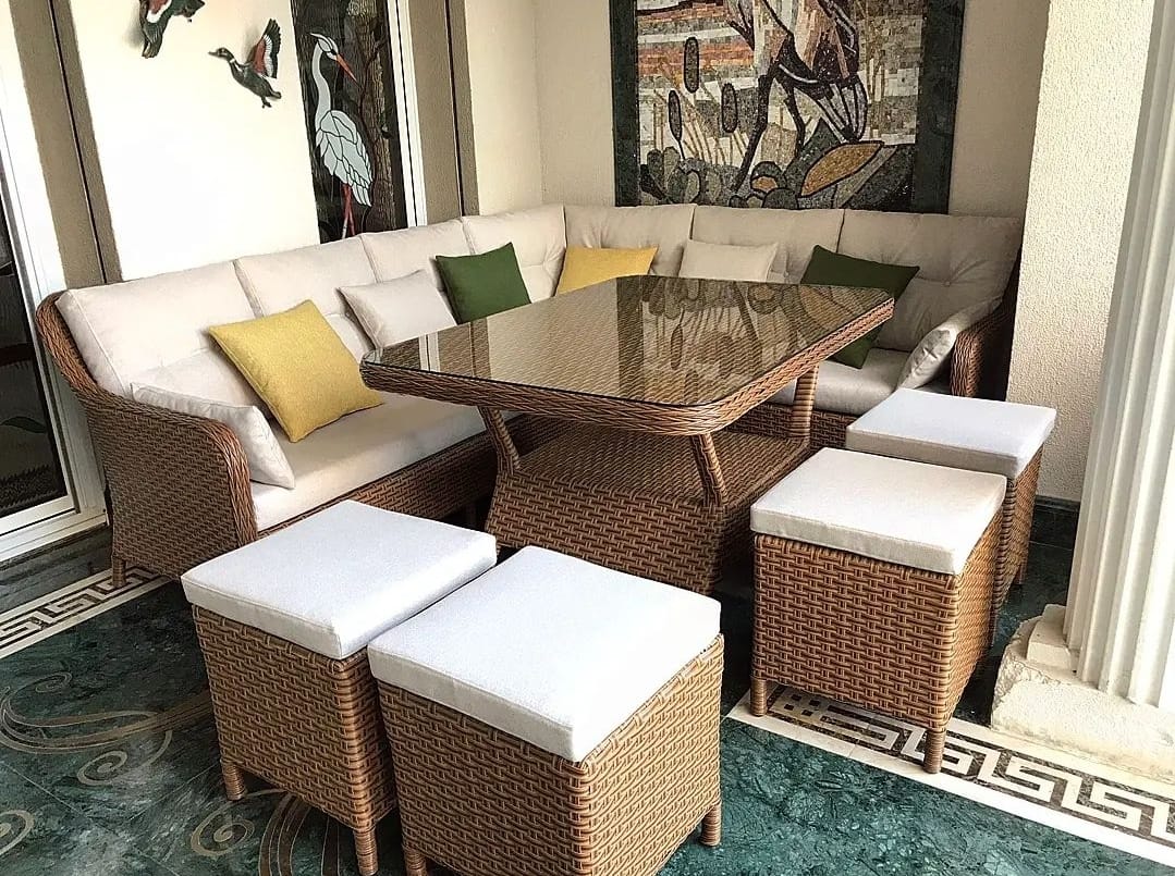 MONACO Rattan Köşe